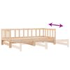 vidaXL Day Bed Natural Pine Solid Pine Wood Twin Extendable Day Bed