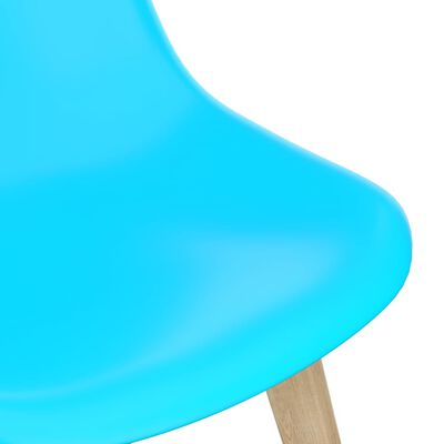 vidaXL Dining Chairs 6 pcs Blue Plastic