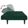 vidaXL Sofa Bed Dark Green Velvet (100% polyester), wood, plastic