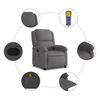 vidaXL Grey Massage Recliner Chair