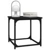 vidaXL Side Table Black Engineered Wood, Steel 15.7 in Adjustable Feet