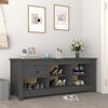 vidaXL Shoe Cabinet Grey Solid pine wood Medium Shoe Cabinet