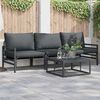 vidaXL Garden Sofa Set Anthracite Steel