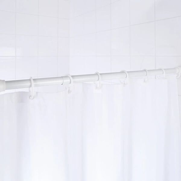 RIDDER Curtain Rail White Aluminum 27.6-45.3 in Telescopic Technology