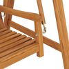 vidaXL Swing Bench with Gray Cushion 66.9" Solid Teak Wood