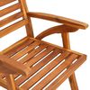 vidaXL Garden Chair Set of 8 Brown Solid acacia wood Medium Durable