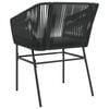 vidaXL Garden Chair Black PE rattan Standard UV-resistant materials