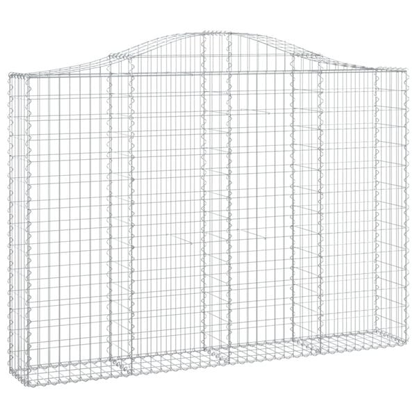 vidaXL Arched Gabion Baskets 6 pcs 78.7x11.8x140/160" Galvanised Iron