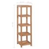 vidaXL Storage Rack Natural Teak Solid Teak Wood Tall Storage Rack