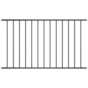 vidaXL Fence Panel Powder-coated Steel 5.4 ft x 2.5 ft Black