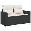 vidaXL Patio Sofa Set Black, Cream White