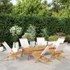 vidaXL Garden Chair Set of 6 Cream White