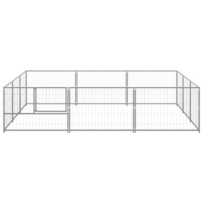 vidaXL Dog Kennel Silver 96.9 ft² Steel