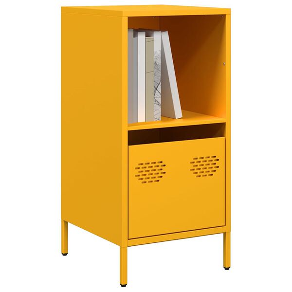 vidaXL Sideboard Mustard Yellow Cold-rolled Steel Medium Sideboard