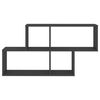 vidaXL Wall Shelf Gray Engineered wood 39.4 x 7.1 x 20.9 in