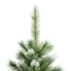 vidaXL Artificial Hinged Christmas Tree Green and white PVC, metal Medium