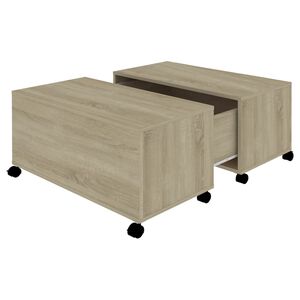 vidaXL Coffee Table Sonoma oak Engineered wood Medium Extendable
