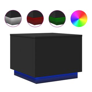 vidaXL Coffee Table Black Engineered wood 19.7 in x 19.7 in x 15.7 in