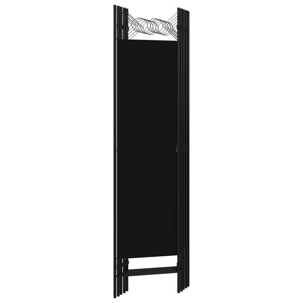 vidaXL 5-Panel Room Divider Black 78.7"x70.9"