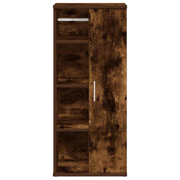vidaXL Bathroom Cabinet Smoked oak Engineered wood Slim Bathroom Cabinet