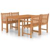 vidaXL Garden Dining Set Warm Teak Brown Solid Teak Wood Medium Durable