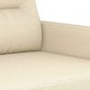 vidaXL 3-seater Sofa Cream Fabric (100% polyester), metal, textilene