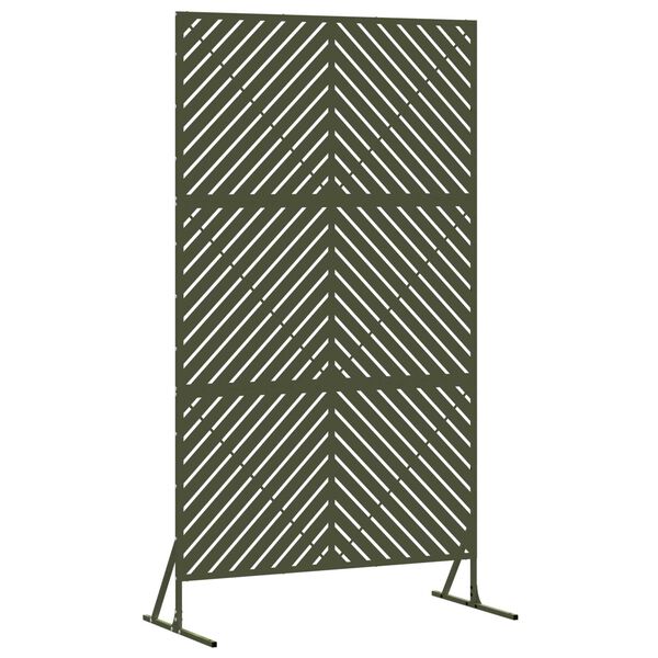vidaXL Privacy Screen Olive 39.37 x 19.69 x 70.87 in Steel