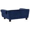 vidaXL Dog Sofa Blue Plush (80% polyester, 20% cotton), solid fir wood