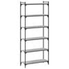 vidaXL Bookcase Grey Sonoma Engineered wood, metal 6-Tier Bookcase