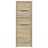 vidaXL Narrow Bathroom Cupboard Sonoma Oak Engineered Wood Slim, Tall