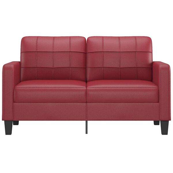 vidaXL 2-seater Sofa Wine Red Faux leather 2-seater Stylish Design