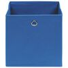 vidaXL Storage Box Set of 10 Blue Non-woven fabric 11.0x11.0x11.0 in