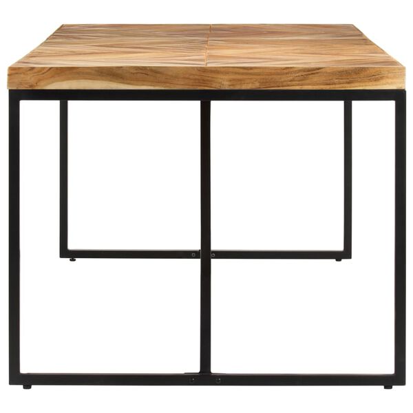 vidaXL Dining Table Natural wood, Black
