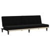 vidaXL Sofa Bed Black Polyester Large