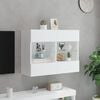 vidaXL TV Wall Cabinet White Engineered wood, Glass Medium