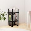 vidaXL Book Cabinet Black Solid pine wood, metal Small Book Cabinet