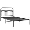 vidaXL Bed Frame Black Steel Twin Bed Frame Rectangular Twin Bed