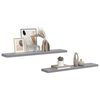 vidaXL Wall Shelf Set of 2 Gray Honeycomb MDF, Metal 47.2 in x 9.3 in