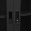 vidaXL Office Cabinet Anthracite Steel 35.4x15.7x70.9 in
