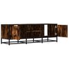 vidaXL TV Cabinet Smoked Oak Engineered Wood, Metal Medium TV Cabinet