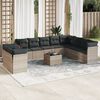 vidaXL Garden Sofa Set Light Grey PE rattan Large Modular