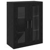 vidaXL Wall Mounted Cabinets 2 pcs Black oak 27.36 x 13.39 x 35.43 in