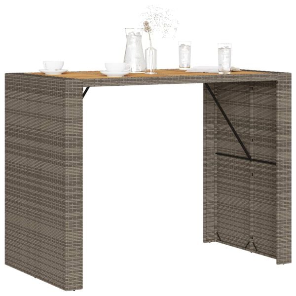 vidaXL Garden Bar Table Grey