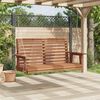 vidaXL Garden Swing Bench Brown Solid Fir Wood Standard Ergonomic