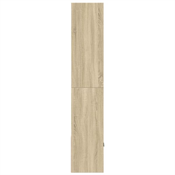 vidaXL Bookcase Sonoma Oak Engineered Wood Tall Bookcase Rectangular