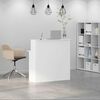 vidaXL Reception Desk White Engineered Wood Standard Reception Desk