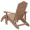 vidaXL Garden Chair Brown HDPE (High Density Polyethylene) Standard