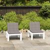 vidaXL Lounge Chair Set of 2 White, Anthracite