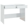 vidaXL Desk High Gloss White 39.8"x19.7"x30.1" Engineered Wood