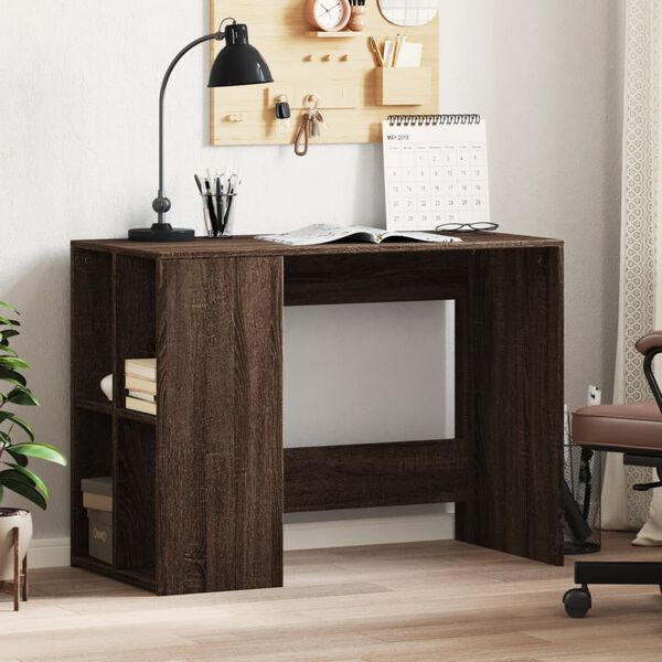 vidaXL Desk Brown Oak Engineered Wood